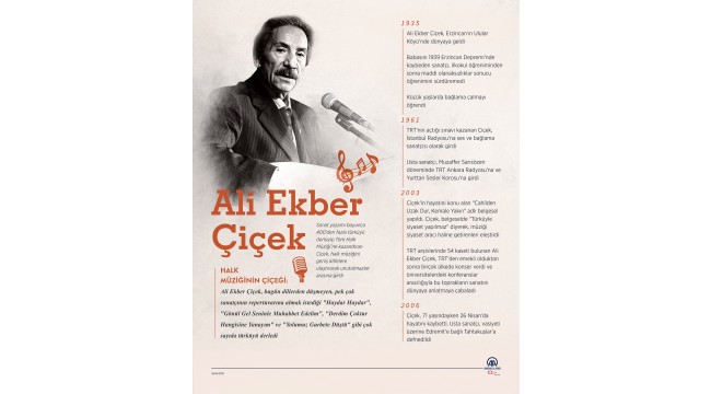 Halk müziğinin çiçeği: Ali Ekber Çiçek