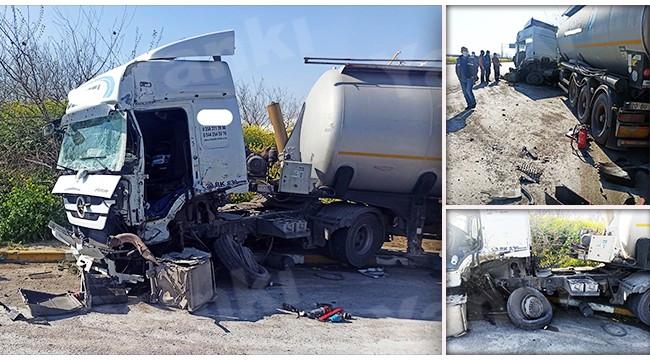 Kontrolden çıkan TIR bankete çarptı: 1 yaralı