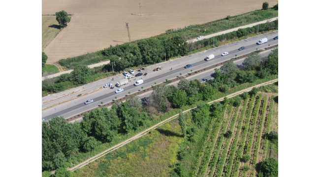 Helikopter destekli trafik denetimi: 21 sürücüye ceza!