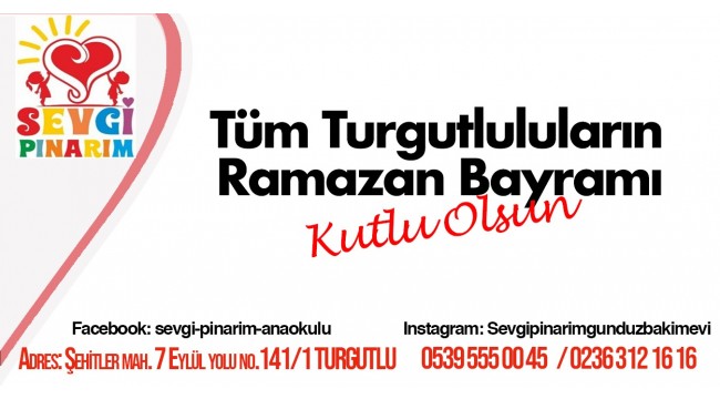 Sevgi Pınarım Gündüz Bakımevi Ramazan Bayramınızı kutlar