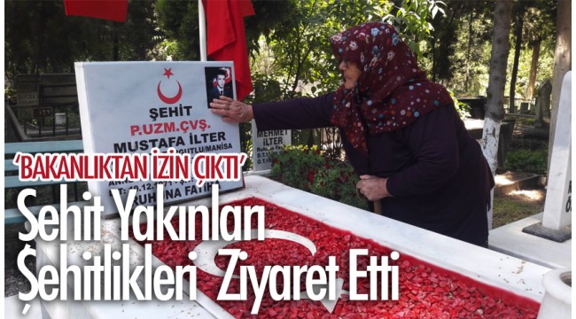 Turgutlu’da şehit yakınları şehitlikteki kabirleri ziyaret etti