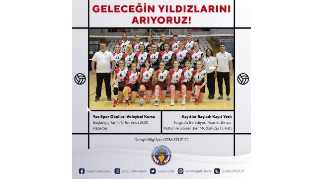 Turgutlu Belediyesinin voleybol kurslarına kayıtlar başladı