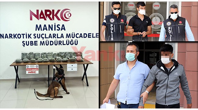 Yolcu otobüsünde 10 kilogram uyuşturucuyla yakalanan 2 şüpheli tutuklandı