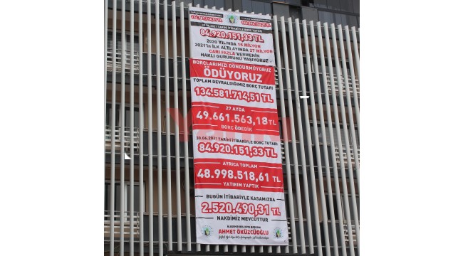 Alaşehir'de belediye 'gelir-gider tablosu'nu afişle halka duyurdu