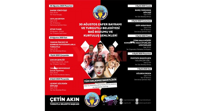 Bağ Bozumu ve Kurtuluş Şenlikleri başlıyor