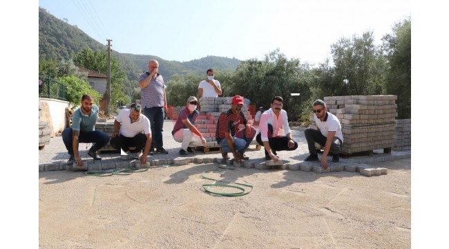 Gökkaya'da 110 bin metrekarelik üstyapı çalışmasına başlandı