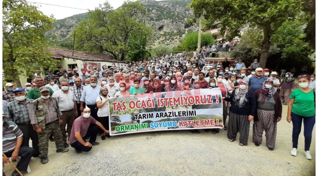Sancaklı Kayadibi'nde 'Taş Ocağı İstemiyoruz' Eylemi