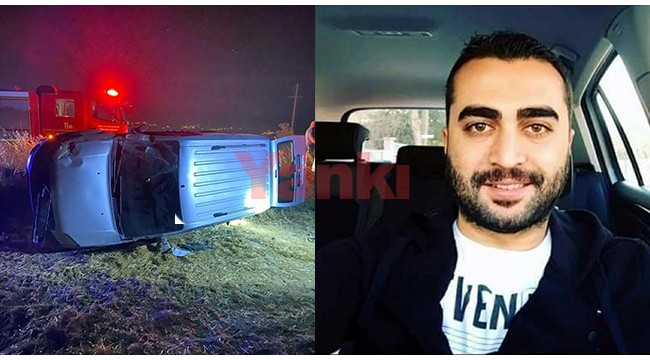 Takla atan hafif ticari aracın sürücüsü kurtarılamadı