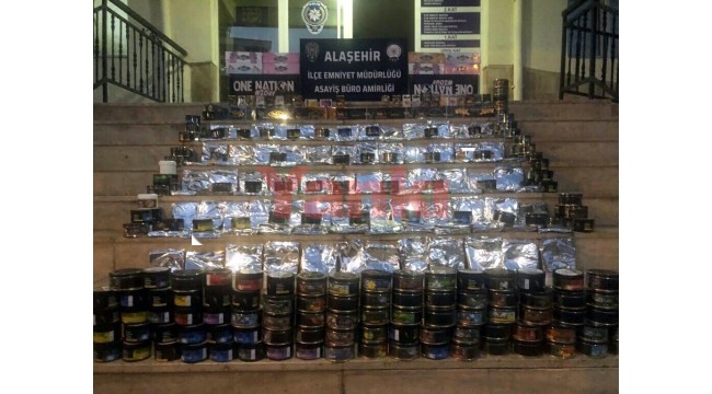 80 kilo kaçak nargile tütünü ele geçirildi
