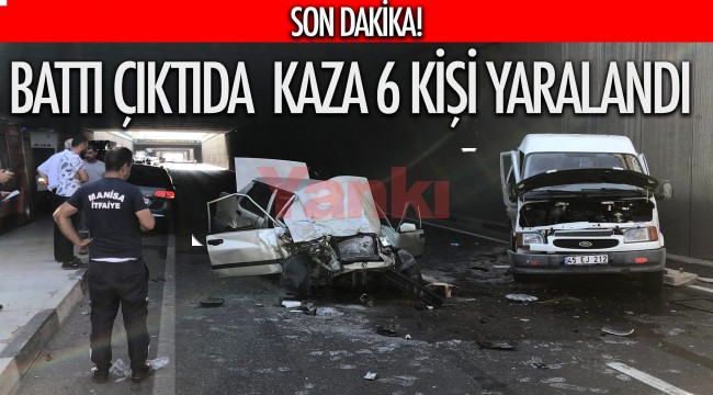 Battı çıktıda kaza: 6 yaralı
