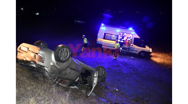 Derbent'te otomobil devrildi: 2 yaralı