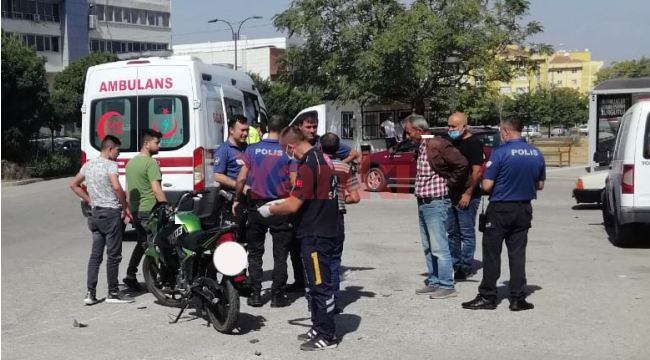 Ergenekon'da hafif ticari araç ile motosiklet çarpıştı: 2 yaralı