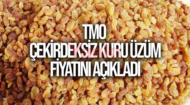 TMO kuru üzüm fiyatını açıkladı