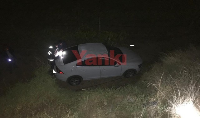 Devrilen otomobilin sürücüsü ağır yaralandı