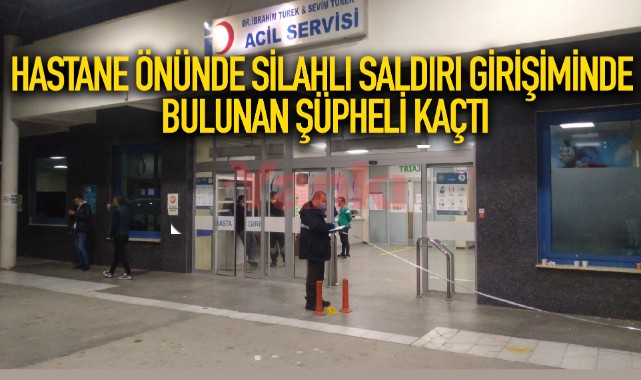Manisa'da hastane önünde silahlı saldırı girişiminde bulunan şüpheli kaçtı