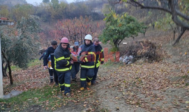 Manisa'da yoldan çıkan kamyonetin sürücüsü yaralandı