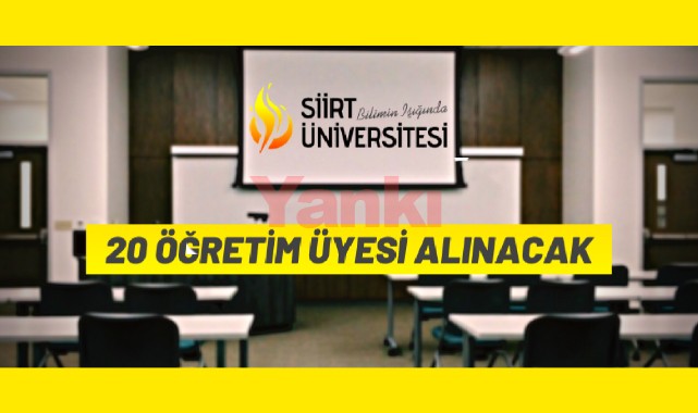 Öğretim Üyesi alım ilanı