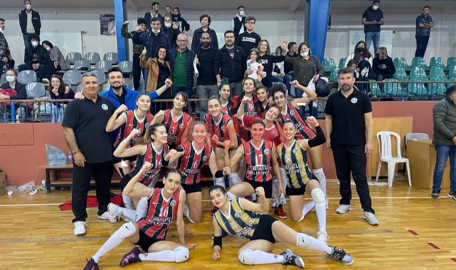 Turgutlu Belediye Kadın Voleybol takımı deplasmanda galip