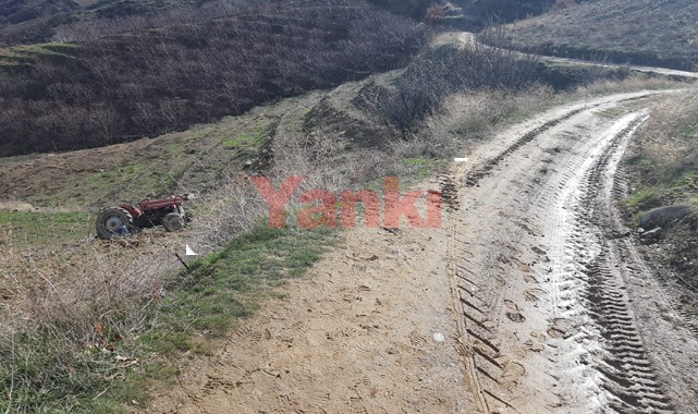 Devrilen traktörün sürücüsü öldü
