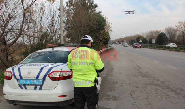 Drone destekli trafik denetiminde 33 sürücüye ceza!