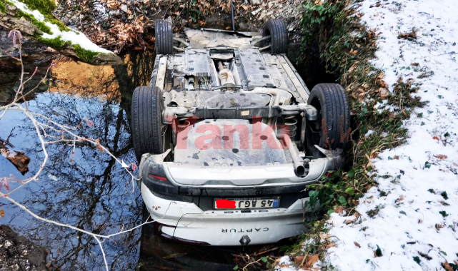 Kayrak'ta otomobil dere yatağına devrildi: 1 ölü
