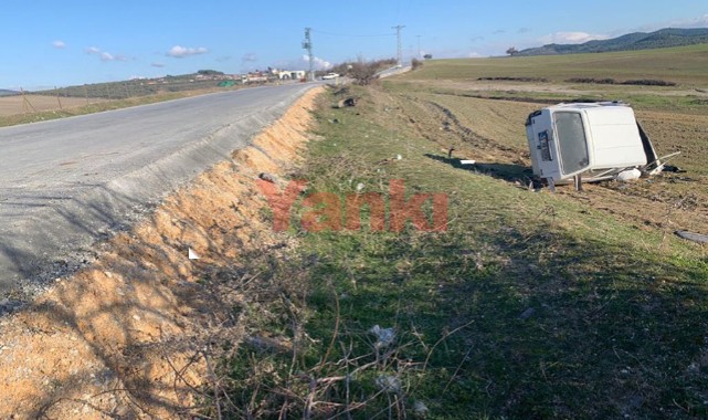 Manisa'da 12 yaşındaki çocuğun kullandığı otomobil devrildi