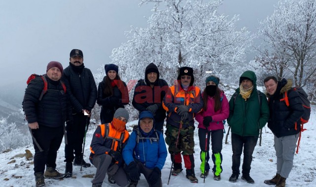 Turdaklılar Kayrak'ta karda yürümenin keyfini çıkardılar
