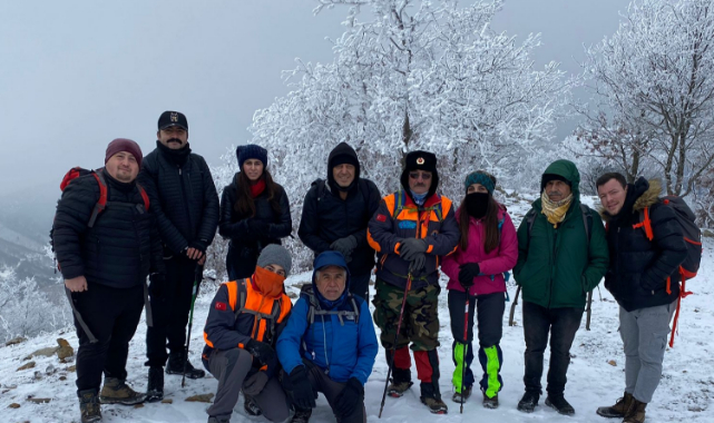 Turdaklılar Kayrak'ta karda yürümenin keyfini çıkardılar