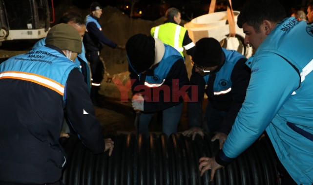 MASKİ’den Irlamaz Çayı’nda yoğun gece mesaisi