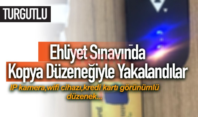 Ehliyet sınavında kopya düzeneği ile yakalandılar