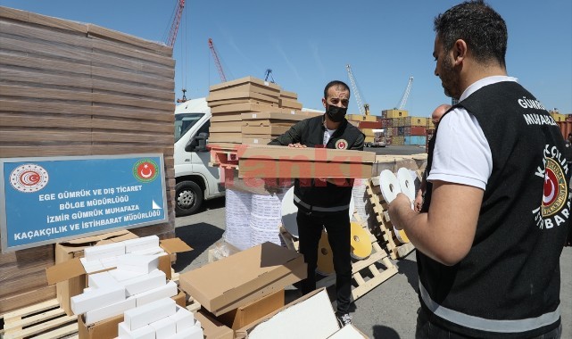 Turgutlu'da 35 bin kaçak makaron ele geçirildi