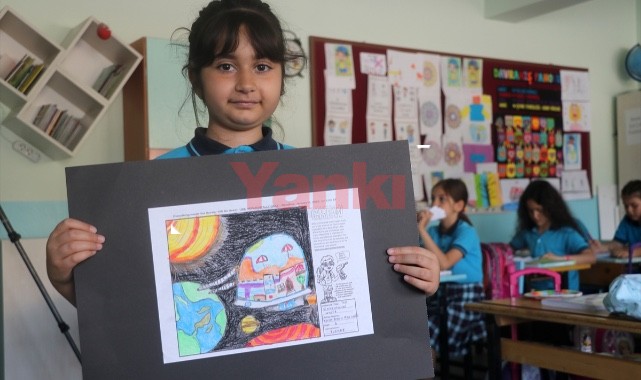 Manisalı 7 yaşındaki Karin Berra NASA'nın resim yarışmasında birinci oldu