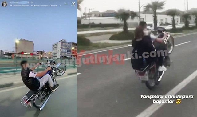Tehlikeli şov karakolda bitti