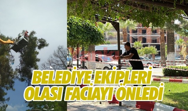 Belediye ekipleri olası faciayı önledi