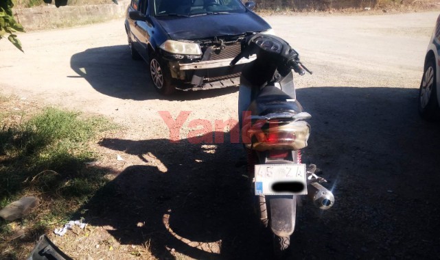 Otomobil, motosiklete çarptı: 1 yaralı