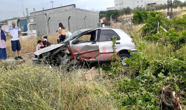 Otomobil üzüm bağına girdi: 6 yaralı