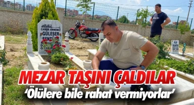 Sonunda bu da oldu! Mezar taşlarını çaldılar