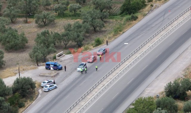 Manisa'da helikopterle trafik denetimi: 34 sürücüye ceza