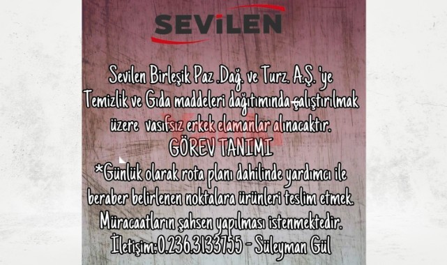 Vasıfsız erkek elemanlar alınacak