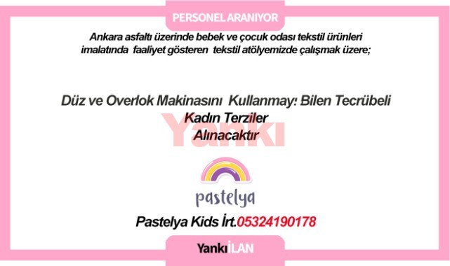 Kadın Terziler Aranıyor
