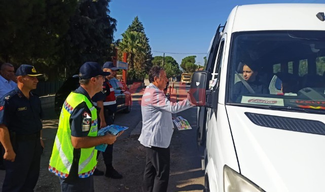 Kaymakam Kapankaya'dan jandarmanın trafik ve okul servisi kontrollerine denetim