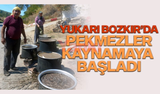 Yukarı Bozkır'da pekmezler kaynamaya başladı