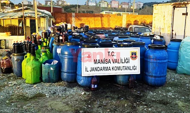 Turgutlu’da kaçak içki operasyonu: 16,5 ton ele geçirildi
