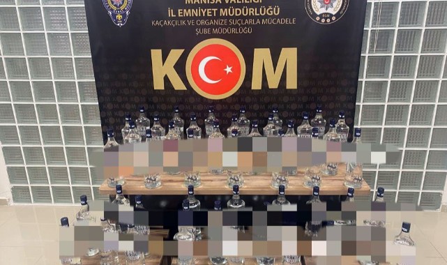 48 şişe kaçak içki ele geçirildi