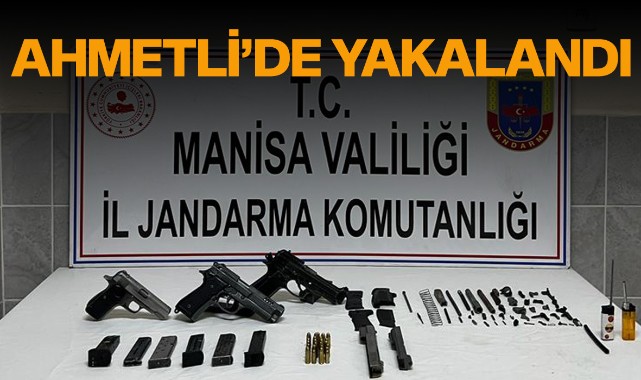 Ahmetli'de bir evde tabanca ve tabanca yapımında kullanılan malzeme ele geçirildi