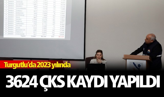 Turgutlu'da 2023 yılında 3624 ÇKS kaydı yapıldı