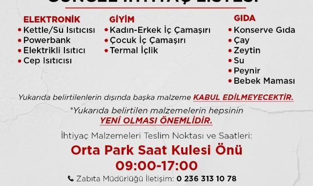 Turgutlu Belediyesi Yardım Kampanyasını Yeniden Başlattı