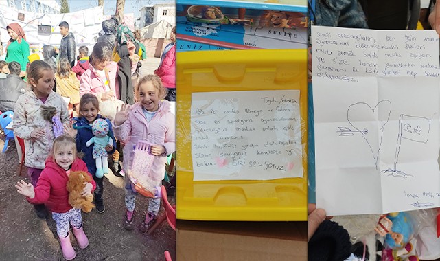 Turgutlulu çocuklar oyuncaklarını yaşıtlarıyla paylaştı, mesajlar duygulandırdı