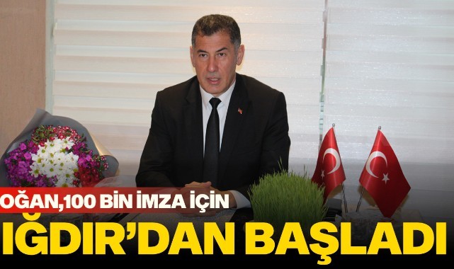 Cumhurbaşkanı adayı Sinan Oğan, 100 bin imza startını Iğdır'da verdi