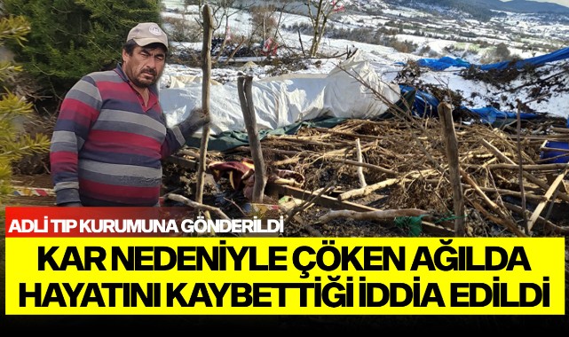 Kar yüzünden çöken ağılda hayatını kaybettiği iddia edildi